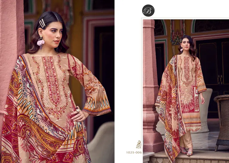 Al Marina 2 By Belliza Pure Cotton Digital Printed Dress Material Wholesale Price